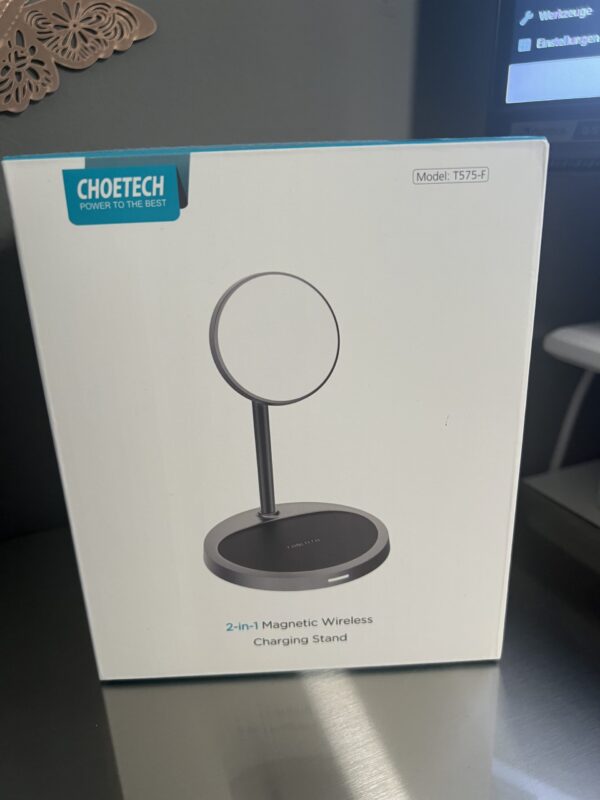 CHOETECH 2-in-1 Magnetic Wireless Charger Stand